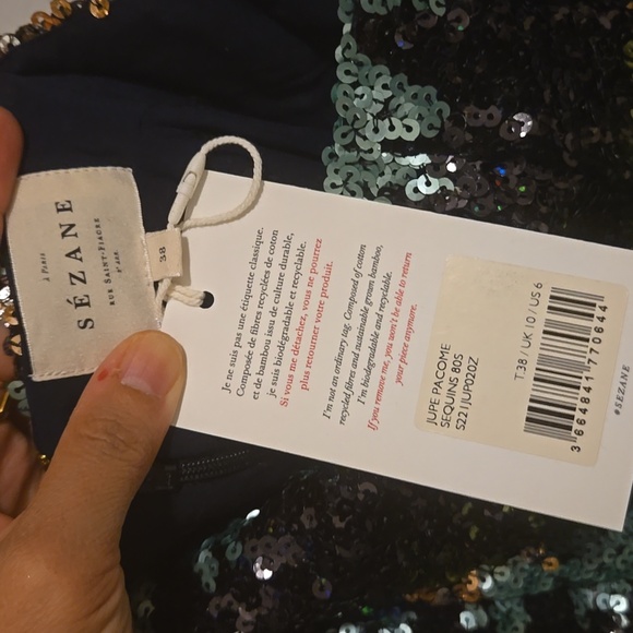 Sezane Pacome Seguins Wrap Skirt - Picture 5 of 8